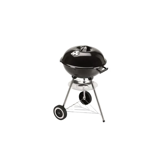 Landmann 40 cm-es gömbgrill zománcozott fedéllel, hőmérővel és krómozott ráccsal kerti grillezéshez.