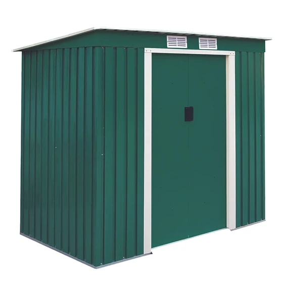 Kompakt kerti fém tároló ház 2,16 x 1,71 x 1,30 m zöld METALSHED CRETA
