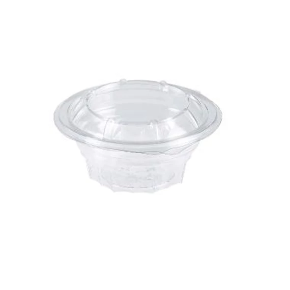 Egybefedeles kerek tálka - Luxy - 500 ml PET víztiszta (Hotform)