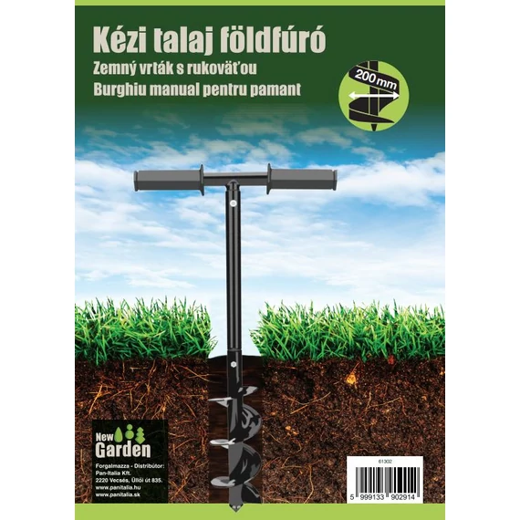 Kézi földfúró, kézi talajfúró 200mm