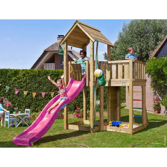 Kerti játszótér - Jungle Gym Mansion torony csúszdával