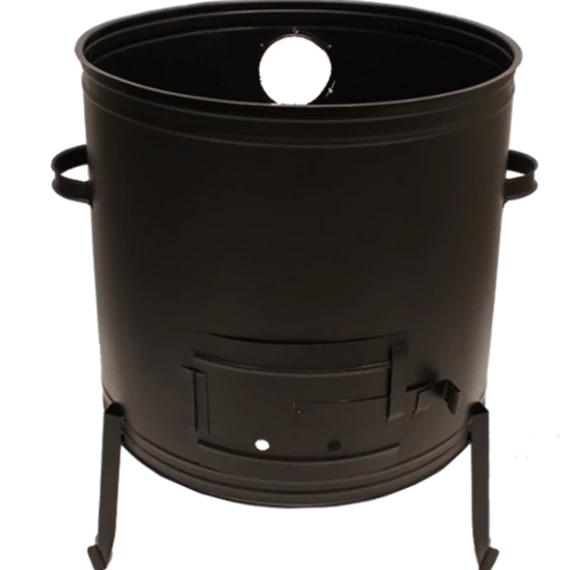 Robusztus befőző üstház 50 literes üsthöz, 1,00 mm vastag acélból. Stabil, időtálló megoldás szabadtéri főzéshez. Üst és füstcső külön kapható.