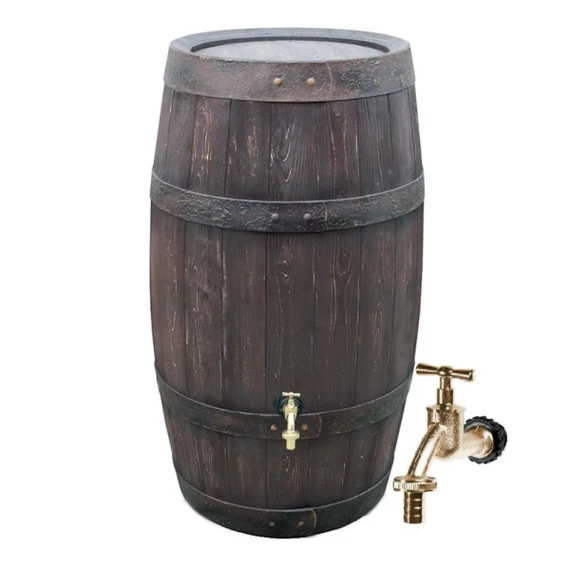 Esővízgyűjtő tartály réz csappal 250L BARRIQUE barna