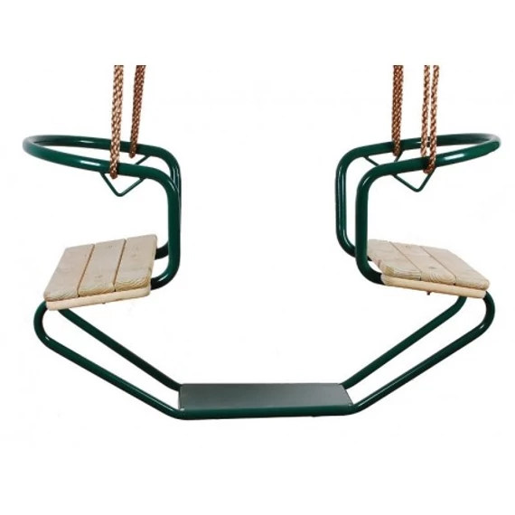 Kétszemélyes fémkeretes szembeülős hinta fa "CLUB"