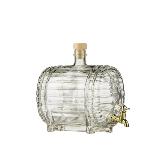 Pálinkás üveghordó 1.5l csapos